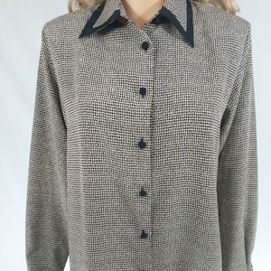 Yves St Clair Size 8 Button Down Long Sleeve Work